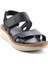 Siyah Leather Kadın Sandalet K05281202703 3