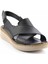 Siyah Leather Kadın Sandalet K05281203003 3
