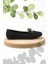 Mat Siyah Saten Kadın Loafer Ayakkabı K01688020738 1