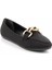 Mat Siyah Saten Kadın Loafer Ayakkabı K01688020738 3