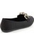 Mat Siyah Saten Kadın Loafer Ayakkabı K01688020738 4
