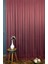Taç Bordo Düz Renk, 1/2 Seyrek Pile Tül Perde Tek Kanat - 110 x 250 cm 2