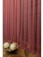 Taç Bordo Düz Renk, 1/3 Sık Pile Tül Perde Tek Kanat - 340 x 260 cm 1