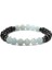 Sertifikalı Aquamarin- Obsidyen Doğal Taş Bileklik 8 mm 1