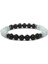 Sertifikalı Aquamarin- Obsidyen Doğal Taş Bileklik 8 mm 2