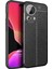 Xiaomi Mi 13 Lite Kılıf Deri Dokulu Silikon Siyah 1