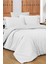 New Fancy Stripe Beyaz King Size (Battal Boy) %100 Pamuk Çizgili Nevresim Takımı 1