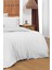 New Fancy Stripe Beyaz King Size (Battal Boy) %100 Pamuk Çizgili Nevresim Takımı 2