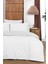 New Fancy Stripe Beyaz King Size (Battal Boy) %100 Pamuk Çizgili Nevresim Takımı 4
