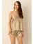 Ince Askılı Güpürlü Saten Şortlu Takım 2