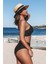 Özel Tasarım Önden Çarpraz Yüksek Bel Bikini Takım 3