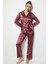 Kadın Eflatun Uzun Kol Pijama Takım 5