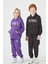 Erkek Çocuk Unisex Nasa Baskı Detaylı Oversize Kapüşonlu Çocuk Eşofman Takımı 7