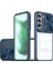 Samsung Galaxy S22+ Için Sürgülü Kamera Kapaklı Tpu Tamponu Temizle Telefon Kılıfı - Mavi (Yurt Dışından) 1