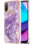 Motorola Moto E20 / E30 / E40 Için Mermer Şık Desenli Tpu Tampon Telefon Kılıfı - Mor (Yurt Dışından) 1