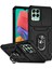 Samsung Galaxy M33 Için Halka Ayaklı ve Kayar Kamera Kapaklı Telefon Kılıf - Siyah (Yurt Dışından) 1