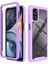 Motorola Moto G22 Için Hibrit Bumper Tam Koruma Telefon Kılıfı - Mor (Yurt Dışından) 1