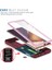 Samsung Galaxy Note 20 Ultra Için Kayar Lens Koruyucu Halka Standlı Telefon Kılıfı - Kırmızı / Pembe (Yurt Dışından) 4