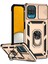 Samsung Galaxy A12 Için Halka Ayaklı ve Kayar Kamera Kapaklı Telefon Kılıf - Altın (Yurt Dışından) 1
