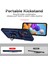 Samsung Galaxy A21S Için Halka Ayaklı ve Kayar Kamera Kapaklı Telefon Kılıf - Mavi (Yurt Dışından) 5