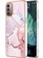 Nokia G21 / G11 Için Mermer Şık Desenli Tpu Tampon Telefon Kılıfı - Rose Gold (Yurt Dışından) 1