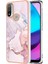 Motorola Moto E20 / E30 / E40 Için Mermer Şık Desenli Tpu Tampon Telefon Kılıfı - Rose Gold (Yurt Dışından) 1