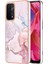 Oppo A74 5g / A93 5g / A54 5g / A93S 5g Için Mermer Şık Desenli Tpu Tampon Telefon Kılıfı - Rose Gold (Yurt Dışından) 1