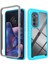 Motorola Edge 2022 Için Hibrit Bumper Tam Koruma Telefon Kılıfı - Mavi (Yurt Dışından) 1