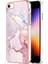 iPhone Se 2022/ Se 2020 / 8 / 7 Için Mermer Şık Desenli Tpu Tampon Telefon Kılıfı - Rose Gold (Yurt Dışından) 1