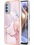 Motorola Moto G31 / G41 Için Mermer Şık Desenli Tpu Tampon Telefon Kılıfı - Rose Gold (Yurt Dışından) 1