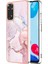 Xiaomi Redmi Note 11S / Note 11 4g Için Mermer Şık Desenli Tpu Tampon Telefon Kılıfı - Rose Gold (Yurt Dışından) 1