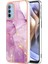 Motorola Moto G31 / G41 Için Mermer Şık Desenli Tpu Tampon Telefon Kılıfı - Pembe (Yurt Dışından) 1