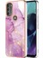 Motorola Moto G71 5g Için Mermer Şık Desenli Tpu Tampon Telefon Kılıfı - Pembe (Yurt Dışından) 1