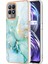 Oppo Realme 8i Için Mermer Şık Desenli Tpu Tampon Telefon Kılıfı - Yeşil (Yurt Dışından) 1