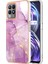 Oppo Realme 8i Için Mermer Şık Desenli Tpu Tampon Telefon Kılıfı - Pembe (Yurt Dışından) 1