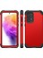 Samsung Galaxy A73 5g Için Yumuşak Silikon Sert Pc Tampon Telefon Kılıfı - Kırmızı (Yurt Dışından) 2