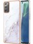 Samsung Galaxy Note 20 Için Mermer Şık Desenli Tpu Tampon Telefon Kılıfı - Beyaz (Yurt Dışından) 1