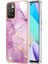 Xiaomi Redmi 10 Için Mermer Şık Desenli Tpu Tampon Telefon Kılıfı - Pembe (Yurt Dışından) 1