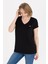 U.S. Polo Assn. Kadın Siyah Basic T-Shirt 50269545-VR046 1