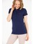 Kadın Lacivert Basic T-Shirt 50266348-VR033 2