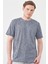 Çetinkaya Mentality 3446 Bisiklet Yaka Regular T-Shirt Indigo 1