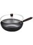 Wok Pan Gaz Pişirme Wok Dayanıklı Yapışmaz Kaplama 32cm Evrensel Yapışmaz Wok Petek Kapağı İle (Yurt Dışından) 5