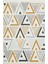 Arya Ar 18 Yellow Grey Yıkanabilir Çift Taraflı Modern Desenli Dokuma Kilim 1