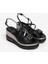 Kadın Sandalet E307700D Nerogiardini Tamıgı Polı.perosa 42695 100-NERO 2