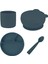 Deep Blue Dörtlü Set (Tabak+Bardak+Kaşık+Kapaklıkase) 1