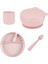 Pinky Pink Dörtlü Set(Tabak+Bardak+Kaşık+Kapaklıkase) 1