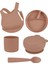 Woody Brown Beşli Set (Önlük+Tabak+Kase+Bardak+Kaşık) 1