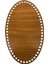 Ahşap Oval Elips Sepet Tepsi Tabanı 25X15CM Ceviz Çift Yüz 3 mm Mdf 1