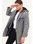 PLT8371 Dewbrry Erkek Palto-Diagonal Siyah- Gri 1