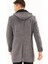 PLT8376 Dewberry Erkek Palto-Desenli Gri 2